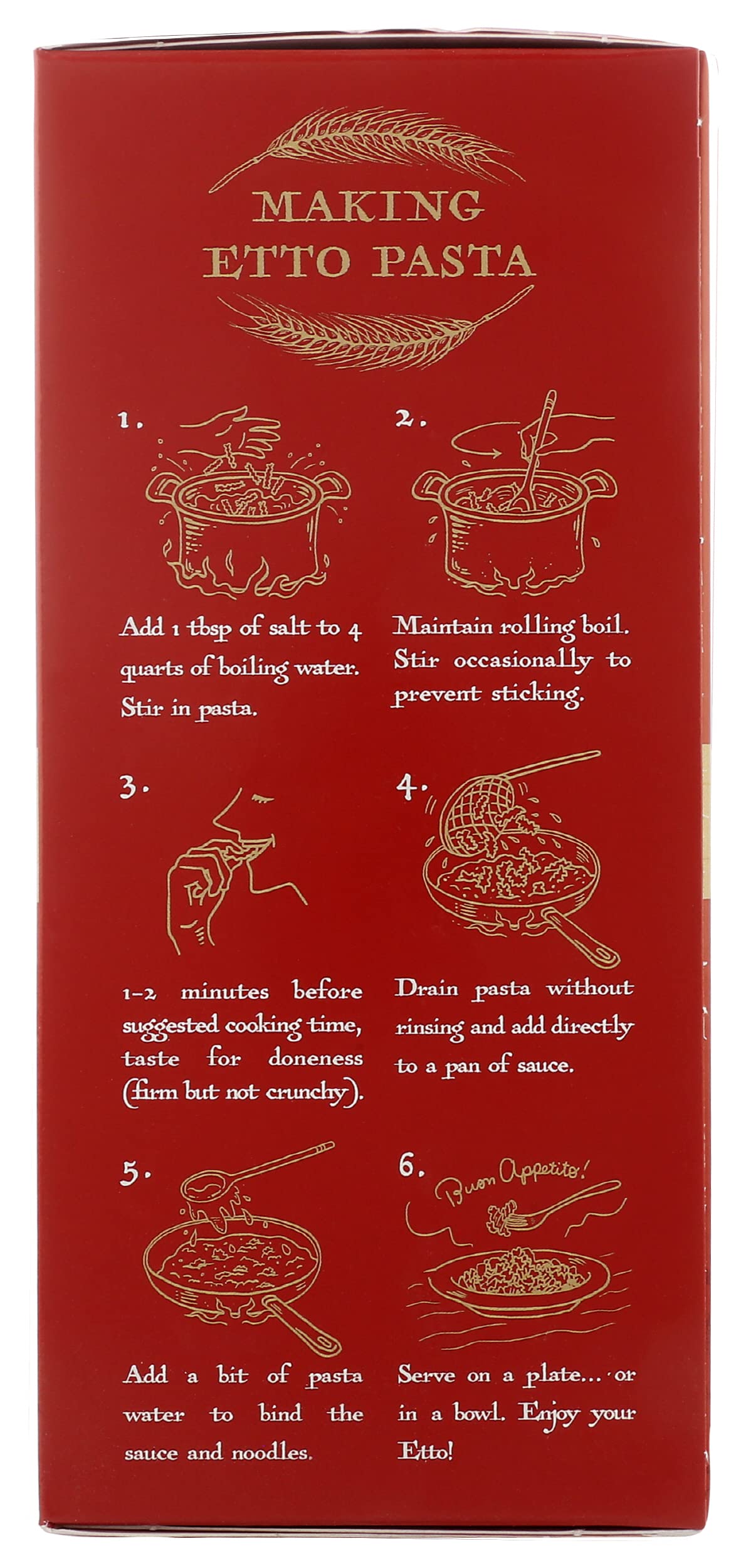 Etto, Pasta Mezzi Rigatoni Organic, 16 Ounce