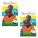 Russell Stover Milk Chocolate Bunnies - Pack of 2 - Solid Milk Chocolate - Perfect for Easter Baskets or Sharing with Friends and Family - Tasty