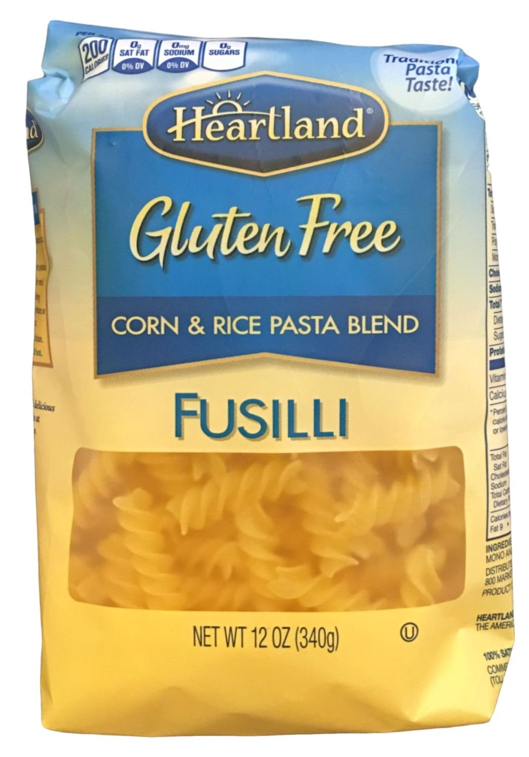 Heartland Gluten Free 3 Variety Pasta Pack Bundle - 1- 12 Oz. Penne 1-12 Oz. Fusili and 1- 12 Oz. Spaghetti
