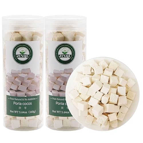 JINQI Dried Poria Cocos Fu Ling ?? ??? ?? 11.28oz/320g (5.64oz/160g*2) Poria Tea White Poria, Holiday Gifts, Tea Gifts, Can be Make Water/Make Soup