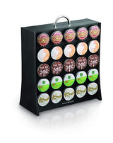 Mind Reader Single Serve Coffee Pod Storage, 50 Coffee Pod Capacity, Countertop, Double-Sided, 12"L x 4"W x 14"H, Black