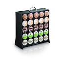 Mind Reader Single Serve Coffee Pod Storage, 50 Coffee Pod Capacity, Countertop, Double-Sided, 12"L x 4"W x 14"H, Black
