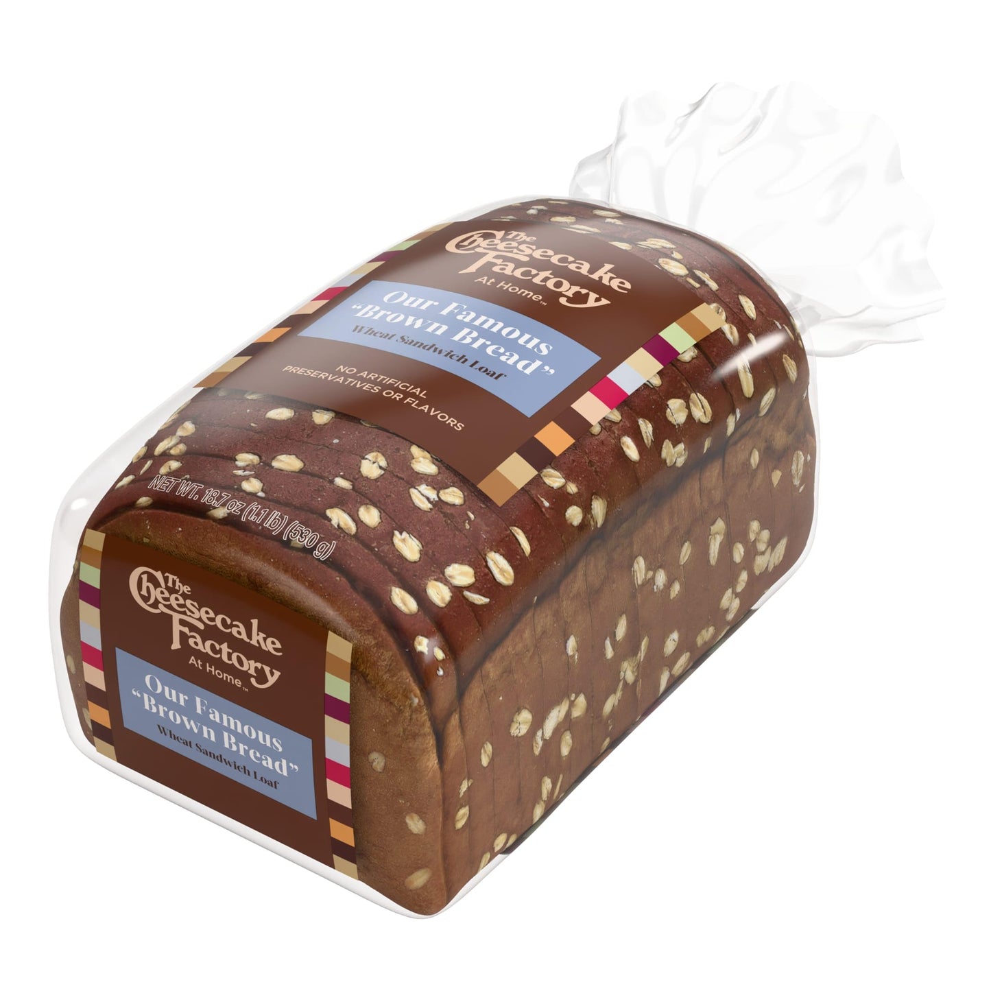 The Cheesecake Factory "Brown Bread" Sweet Wheat & Oat Sandwich Loaf, 17.7 Oz