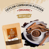 52USA Organic Ceylon Cinnamon Powder, 1lb Resealable Bag | True Cinnamon from Sri Lanka, Non-GMO, Gluten-Free, Freshly Ground for Baking, Cooking