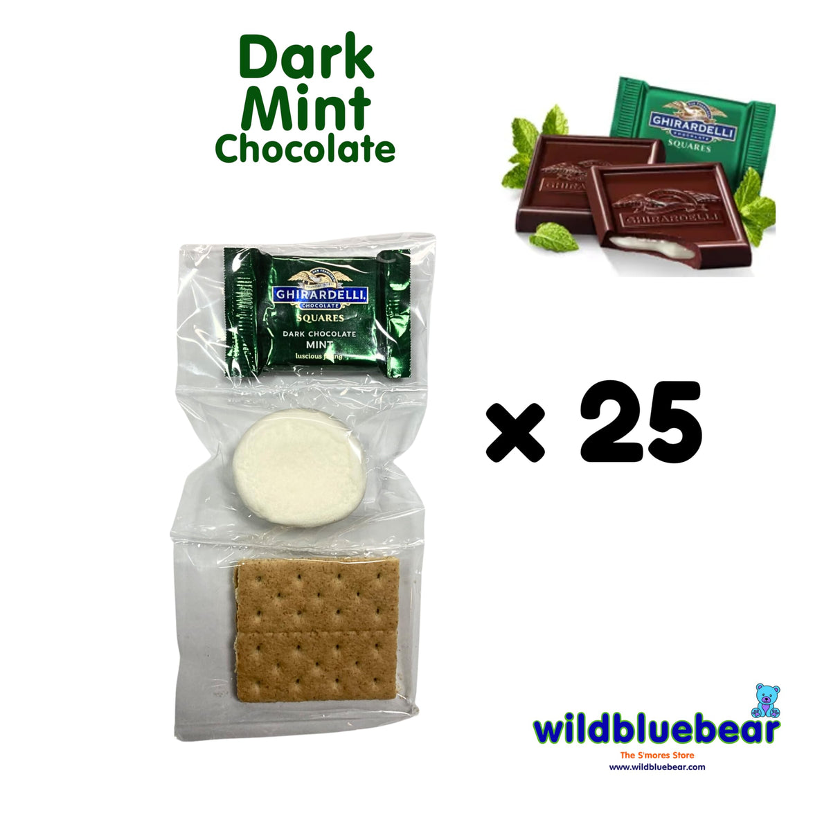 WBB | SMORES KIT STRIP | Individually packaged set : Graham Crackers, Marshmallow, Chocolate | Make delicious smores (100 sets) (Mix Chocolates)