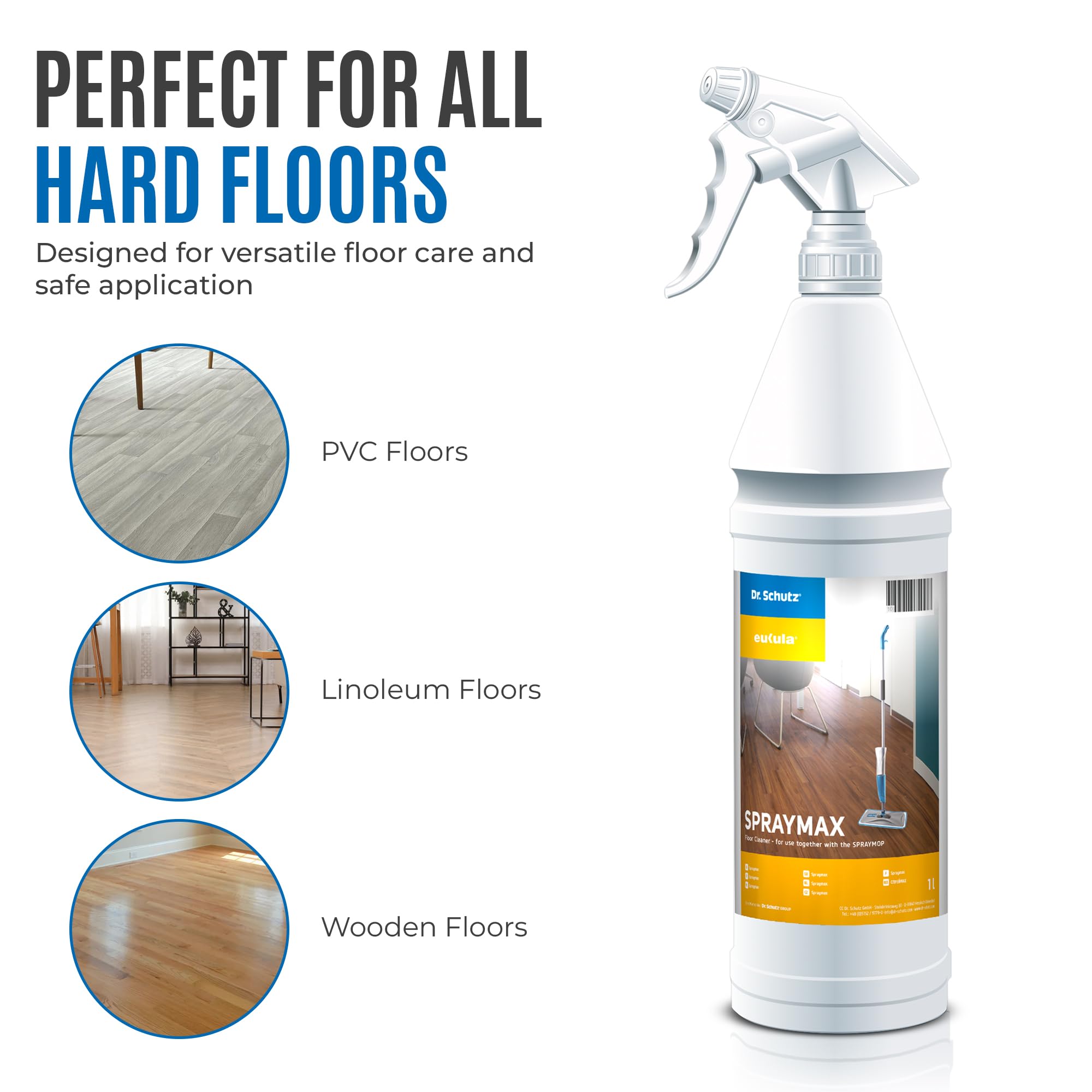 Dr Schutz SprayMax LVT/Resilient Cleaner, Parquet, Cork and Laminate 1 Litre