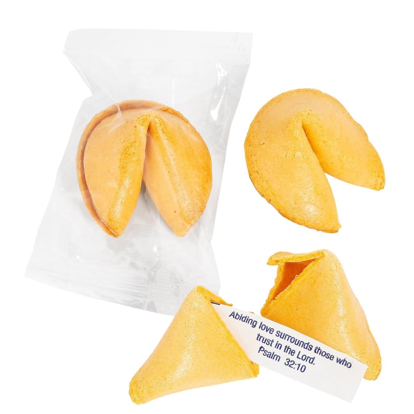 50 Bible Verse Fortune Cookies - Individually Wrapped Religious Candy with Scripture Messages - Kosher, Nut-Free Christian Treats for Easter, VBS