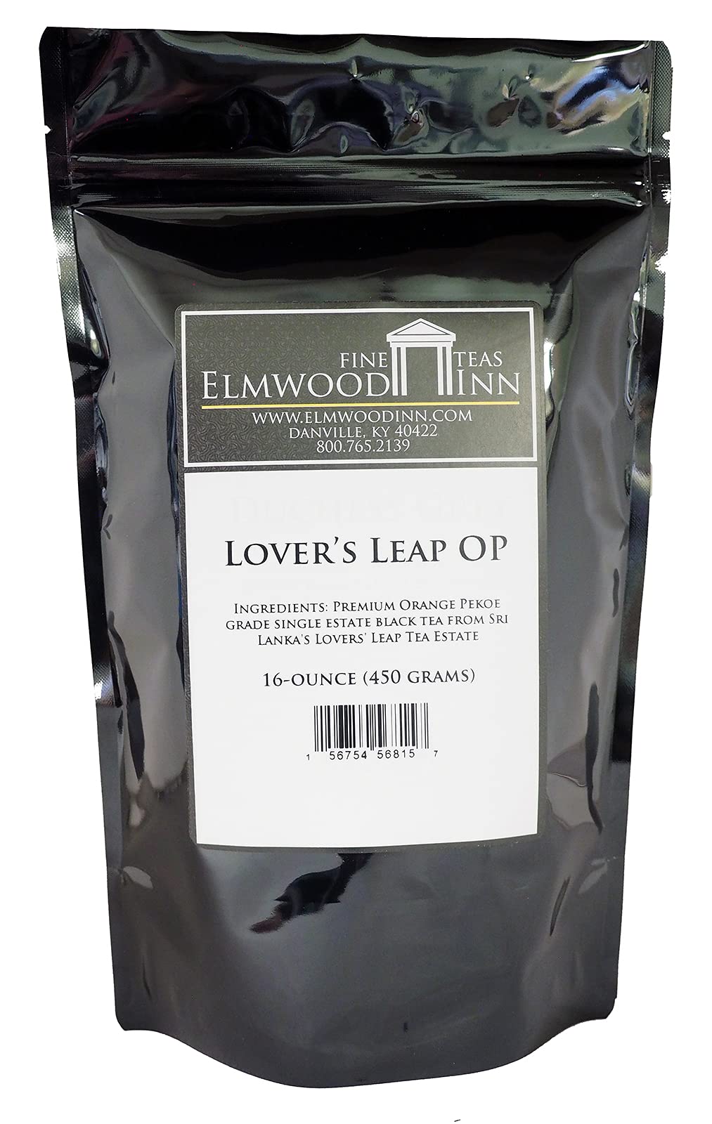 Elmwood Inn Fine Teas, Ceylon Lovers' Leap Estate Orange Pekoe Black Tea, 16-Ounce Pouch