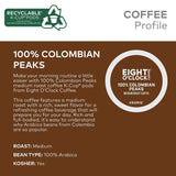 Eight O Clock Coffee, Colombian Peaks, 48 Count