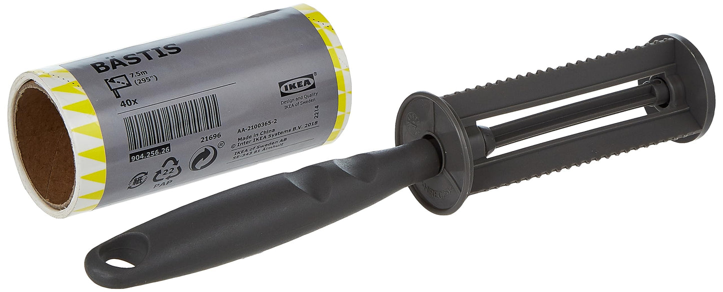 Ikea Bastis Lint Remover Rollers Grey - Set of 5 Rollers (200 Sheets)