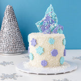 Sweets Indeed Christmas Spinkles, Snowflake Edible Sprinkle Mix, Perfect for Cake Decorations, Baking, Ice Cream, Cookies, Cupcake Topper
