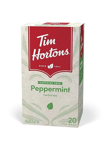 Tim Hortons Peppermint Tea Bags, 20 count, 40g | 1.4oz {Imported from Canada}