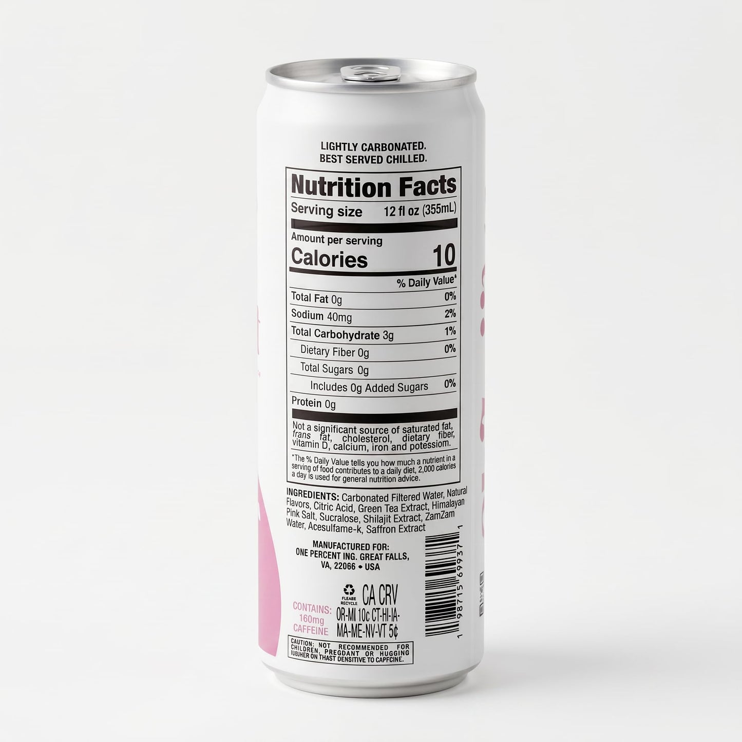 Zero Sugar Energy Drink with Shilajit & Saffron - Pineapple Guava - 12 Pack (12oz Cans) - Electrolytes, Pink Salt & Zam Zam Water - No Crash Energy