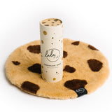 La La Fay Mini Blanket Cookie Buddy - Unisex Luxe Minky Faux Fur Cookie Lovie Baby Security Blanket - Essential Newborn Gifts for Boys and Girls