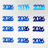 Confetti Year 2026 Blue Royal - 3 Half Oz Bags (1.5 oz) #7341 Q03A