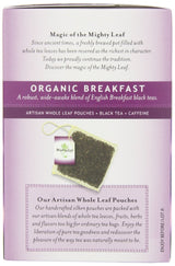 Mighty Leaf Breakfast Black Tea - (Packs of) Pouches - Premium Caffein - 45 Count Tea Pouches - Premium Black Tea with Rich Flavor - Individually