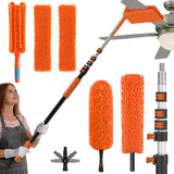 SISIUPASSIE 30FT Reach Ceiling Fan Cleaner Duster, Ceiling Fan Blade Cleaner with Extension Pole, Washable & Replaceable Microfiber Feather Duster