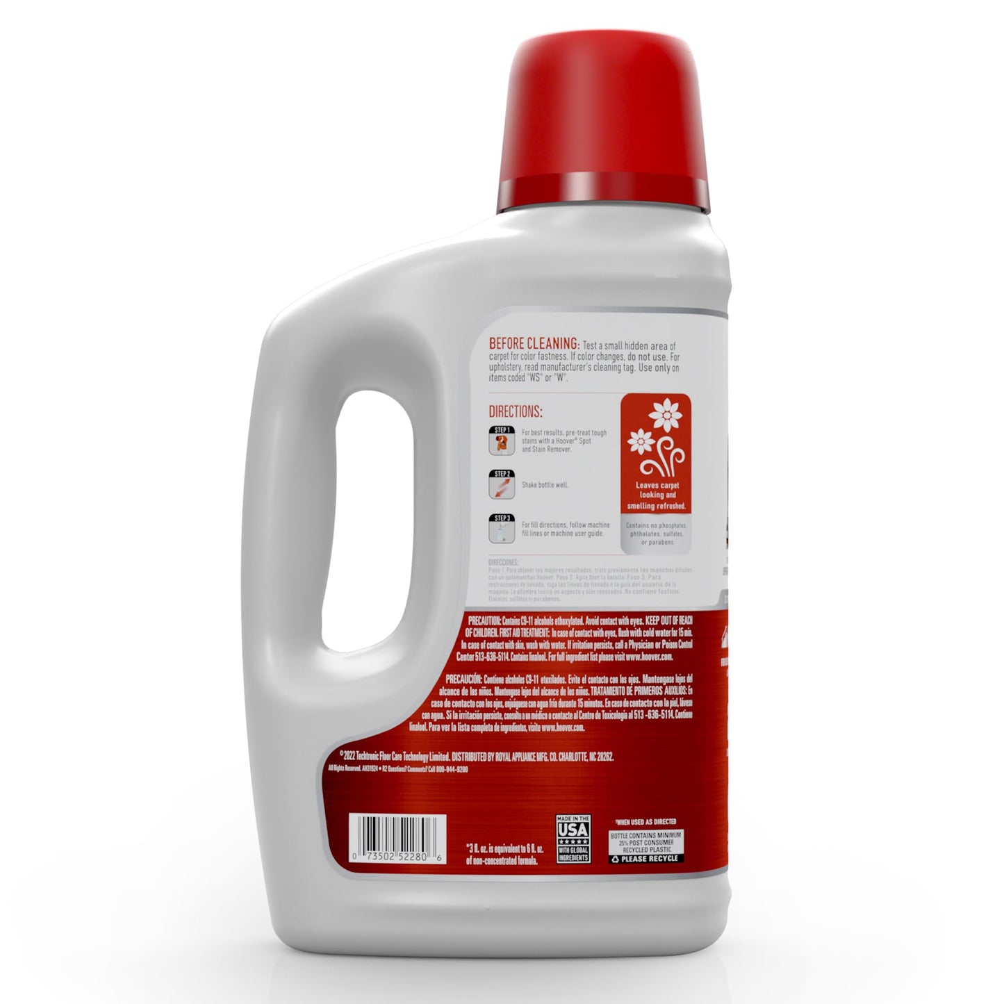 Hoover Renewal Carpet Cleaner Solution, 64 oz., Fresh Meadows Scent, Everyday Carpet Shampoo Solution, Removes Dirt and Grime from Carpet