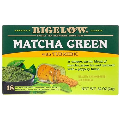 Bigelow, Matcha Green Tea with Turmeric, 18 Tea Bags
