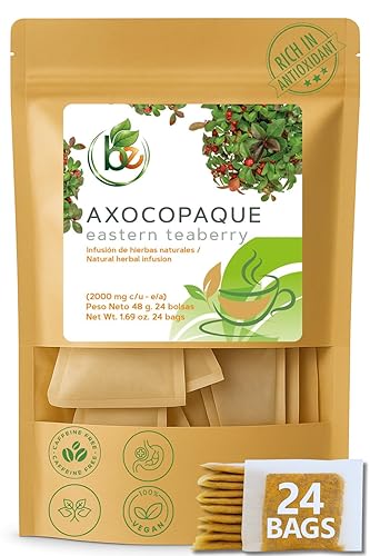 Axocopaque Mexican Herbal Tea - 24 Premium Tea Bags (2000mg per Bag) - Authentic 100% Natural Mexican Botanical - Caffeine-Free, Vegan & Non-GMO