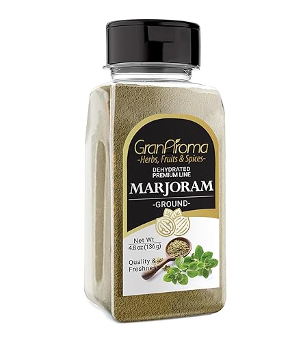 GranAroma 4.8 oz Ground Marjoram, French & Italian Cuisine, Savory Seasoning