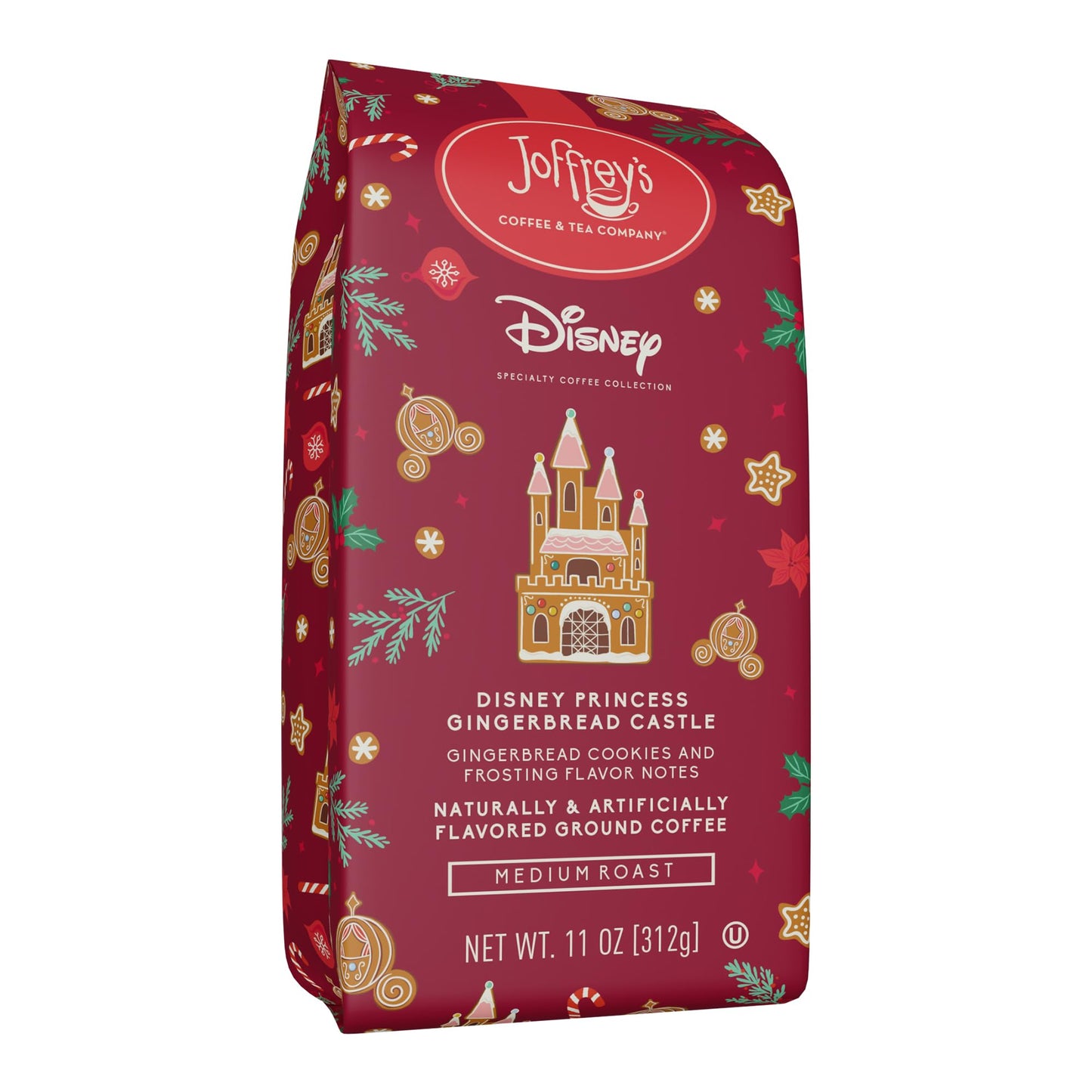 Joffrey's Disney Princess Gingerbread Castle Flavored Coffee, Medium Roast (Ground, 11oz)