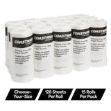 Coastwide Professional Choose-Your-Size Paper Towels, 2-Ply, White, 128 Sheets/Roll, 15 Rolls/Carton