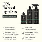 Preston Lane Luxury Kitchen Set - Hand Wash, Dish Soap & All-Purpose Cleaner | Plant-Powered Cleaning Essentials Bundle with Fine Italian Fragrance