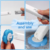 2 Pack Disposable Toilet Brush and Holder Set, Disposable Toilet Cleaning System Extended Handle with 48 Toilet Wand Refills, Toilet Brush for Toilet