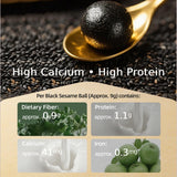 I WUGU 2 Pack Sugar-Free Black Sesame Balls, Total 216g/7.6oz, Supports Daily Nutrition & Natural Energy, Sesame Snacks, No Artificial Additives