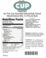 By The Cup Assorted Dehydrated Cereal Marshmallow Bits 1.5 Pound Bulk