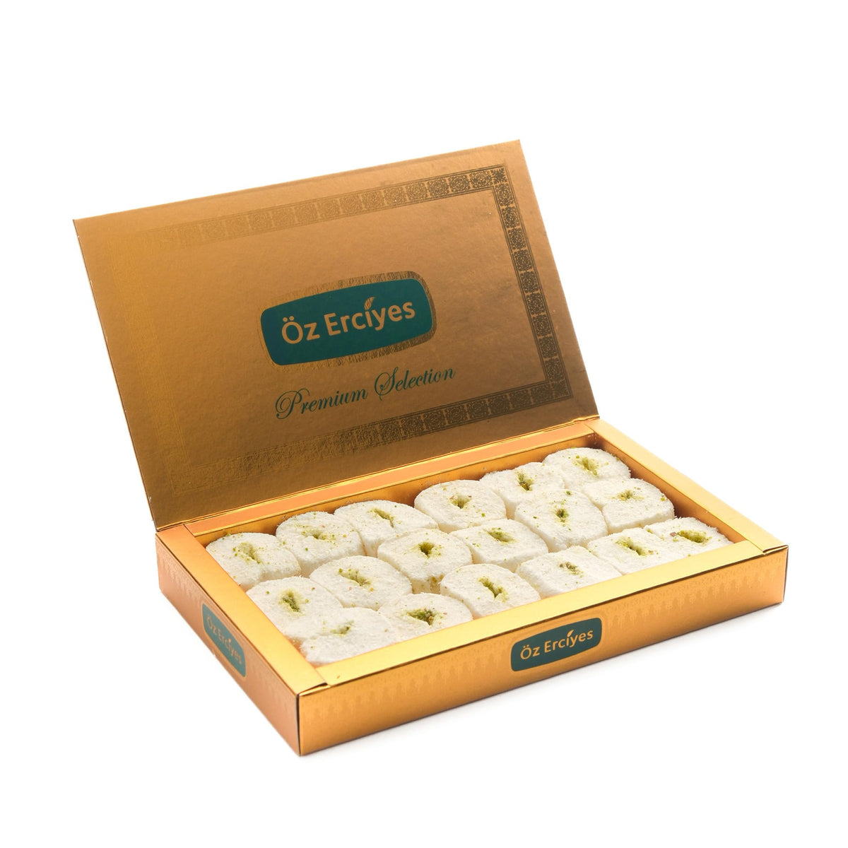 Milk Sultana Turkish Delight - Soft Lokum Candy with Creamy Milk Flavor, Traditional Turkish Sweets Gift Box, Delicias Turcas, 17.6 oz (500g)