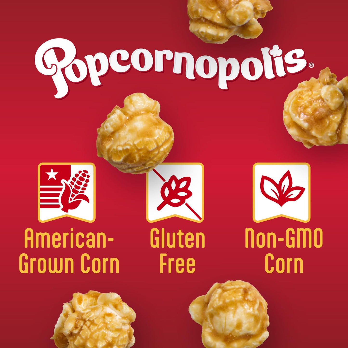 Popcornopolis Caramel Popcorn, Sweet Gourmet Indulgent Sharing Size Treat