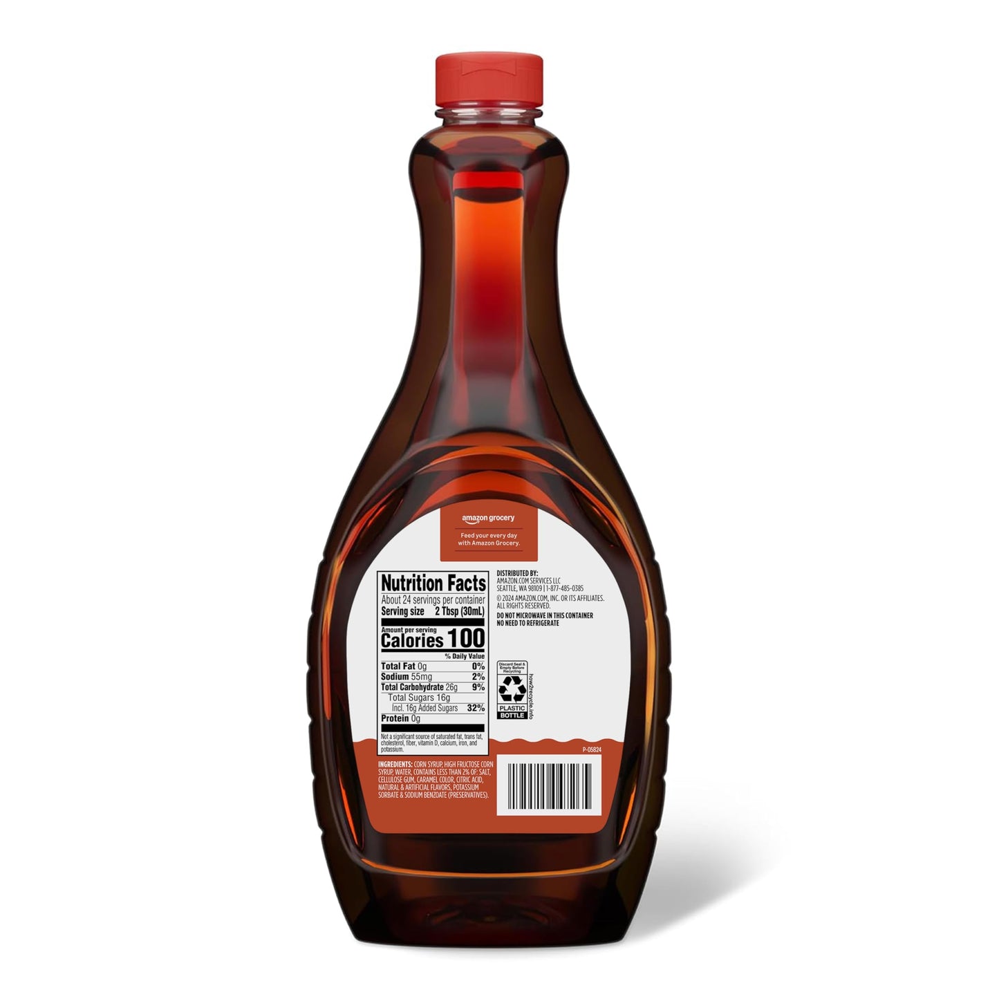 Amazon Grocery, Butter Flavor Pancake Syrup, 24 Fl Oz
