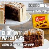 Bauducco Chocolate Wafers - Crispy & Delicate Wafer Cookies With 3 Delicious, Indulgent Decadent Layers of Chocolate Flavored Cream- Vegan and Kosher