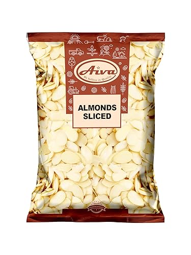 Aiva Blanched Almonds Sliced (5 LB Bulk Bag) - Premium Sliced Almonds for Baking, Cooking, and Toppings