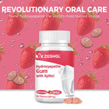 Hydroxyapatite Gum, 90 Pieces, Good for Teeth Remineralization, Sugar-Free Strawberry Chewing Gum with Xylitol, Two pieces after meals to freshen