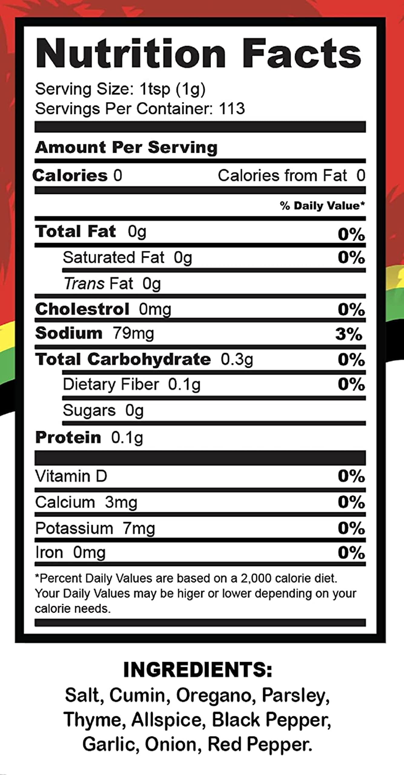Caribbean Kitchen Fish Seasoning (4 Oz) -100% All Natural Premium Ingredients | Healthy Premium Spice Blend for All Foods - Kosher, Low Sodium