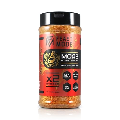 MOAB Honey Habanero Seasoning | Feast Mode Flavors 10oz Master Edition | Mother Of All Barbeque Spice Blend | Low Sodium | Low Calorie | Zero