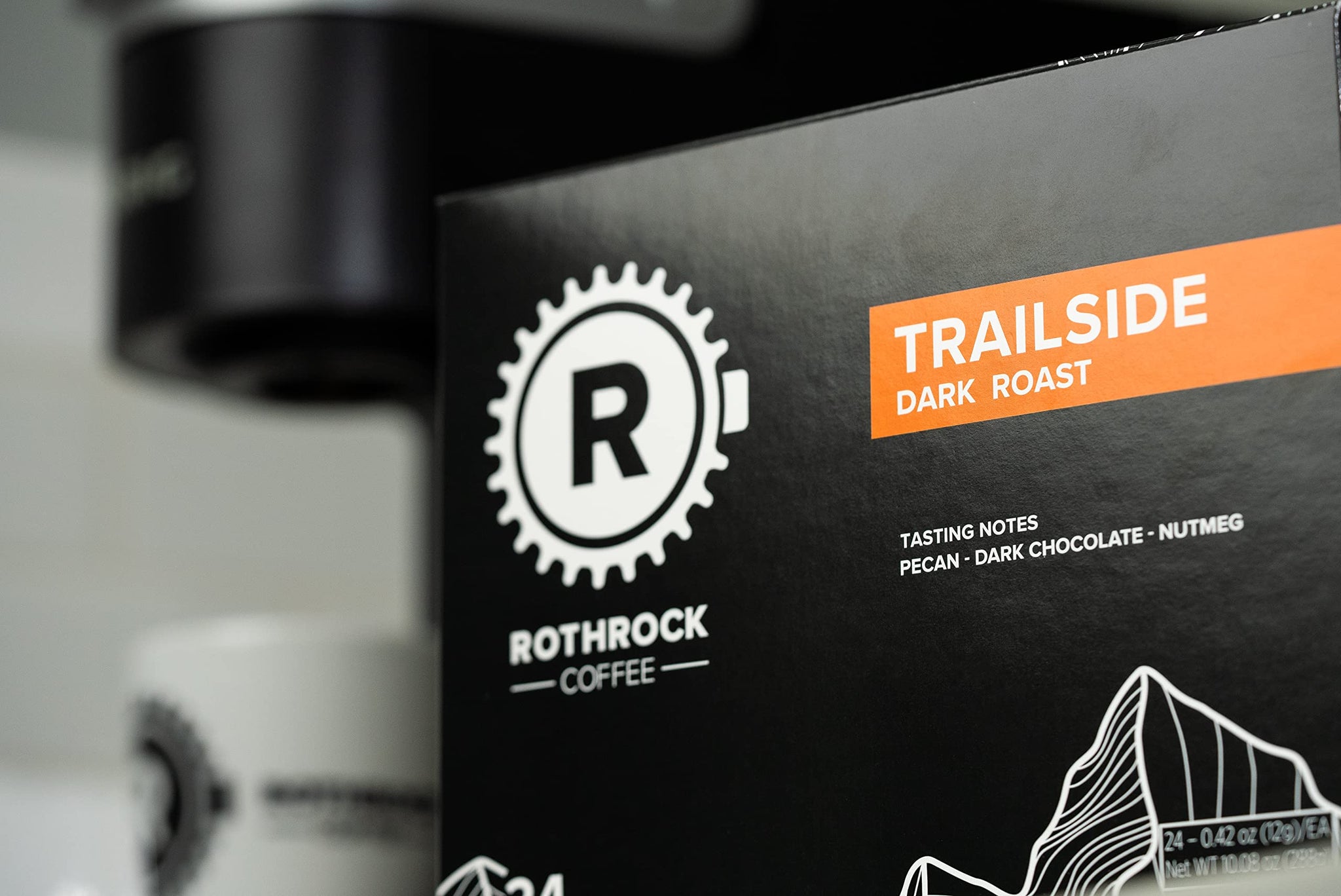 Rothrock Coffee - Trailside - Dark Roast - K-Cups - Specialty Coffee Pods - Single Serve - Full-Bodied & Smooth - Earthy & Traditional Flavor - Rich