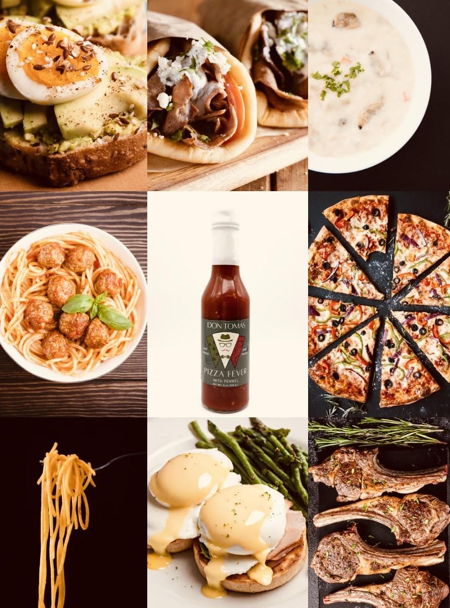 Pizza Fever - Gourmet Hot Sauce for Pizza, Pasta and More | Made with Fermented Chiles and Fennel (8 Ounce bottle) Pack of 3