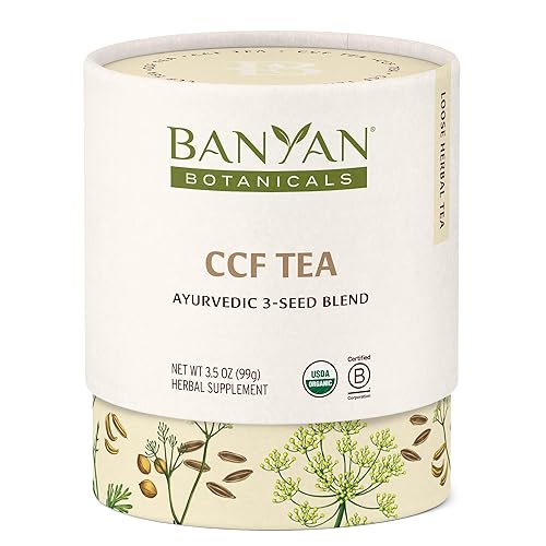 Banyan Botanicals CCF Tea (Cumin, Coriander, Fennel) - Organic Digestion Tea - Traditional Ayurvedic Detox For Supporting Digestion & Gentle Cleansing