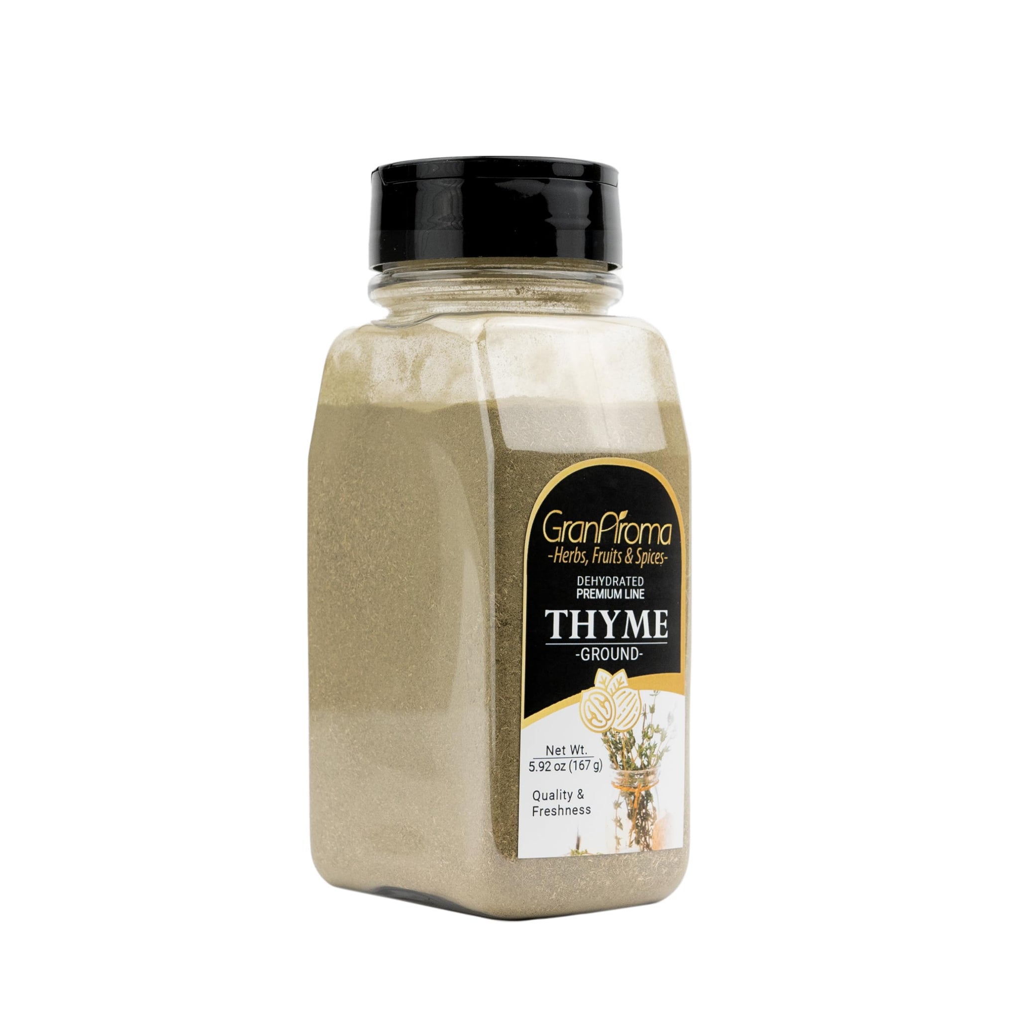 GranAroma Ground Thyme, Traditional Herb, Aromatic Spice (5.92 Ounce)