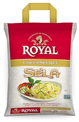 Royal Chef's Secret Sella Basmati Rice - Authentic Extra Long Grain Parboiled White Rice, 20 lb