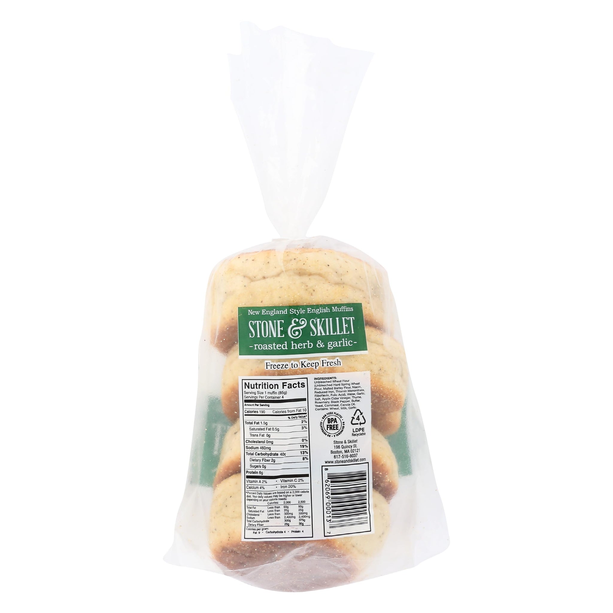 Stone & Skillet Garlic Herb English Muffin, 12 OZ