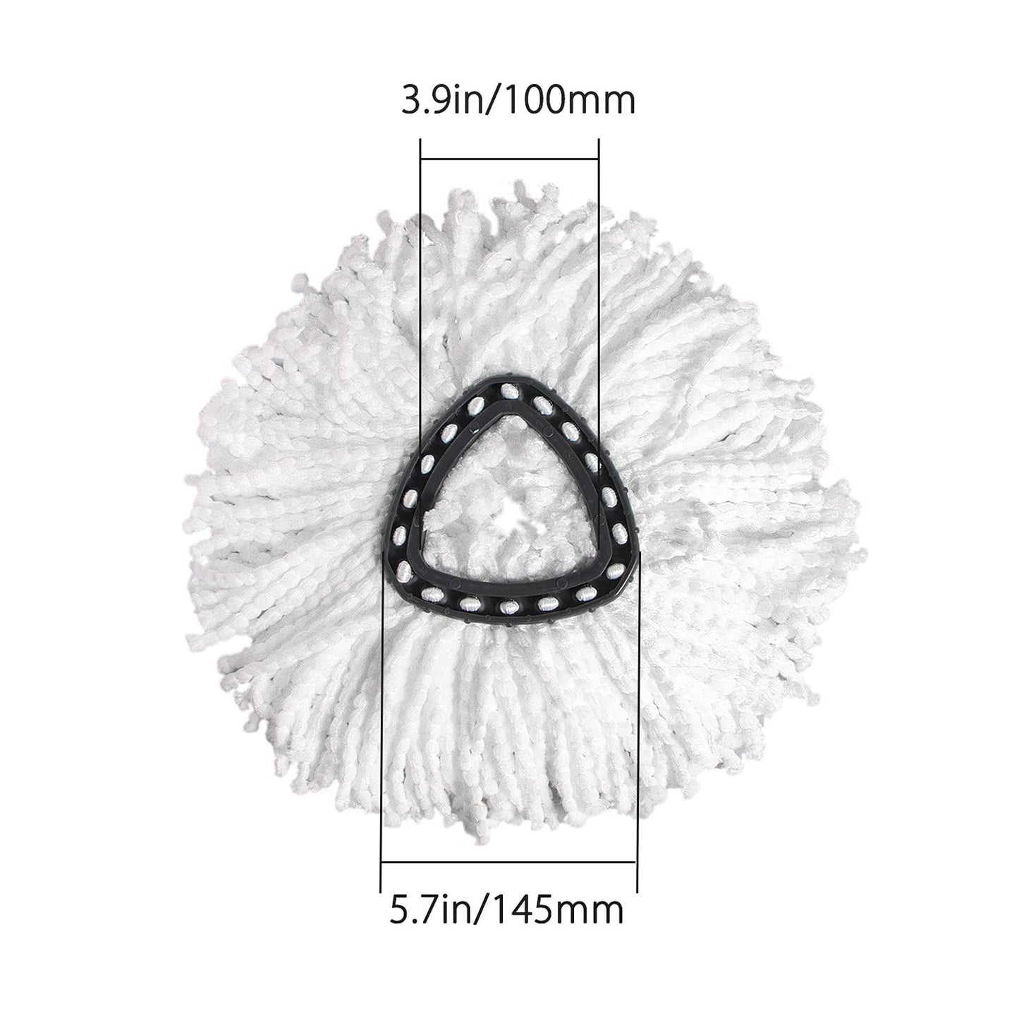 4 Pack Spin Mop Replacement Heads, Microfiber Spin Mop Refills, Easy Cleaning Mop Replace Heads for Floor Cleaning
