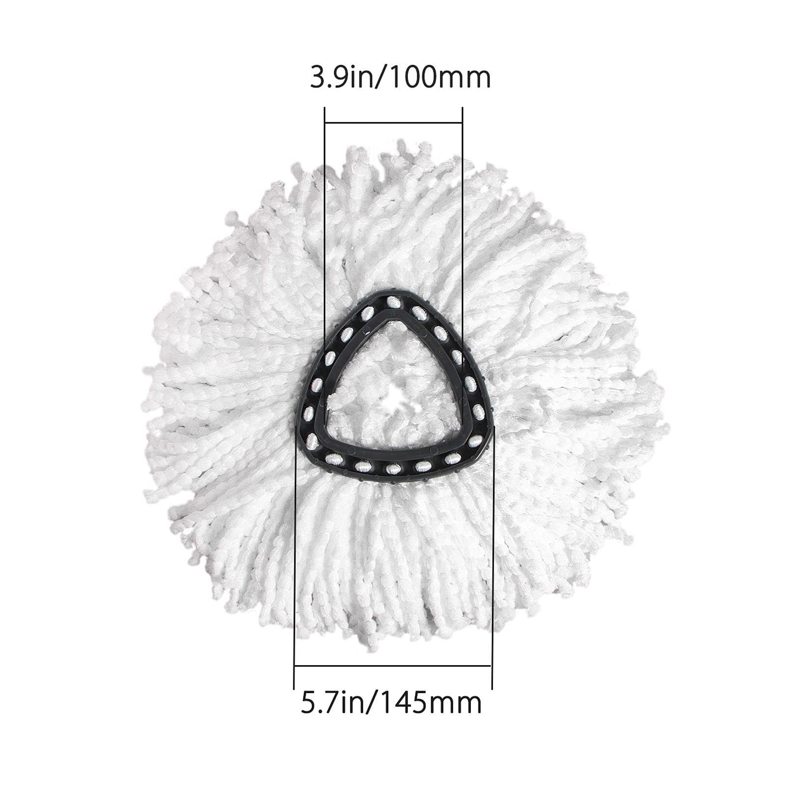 4 Pack Spin Mop Replacement Heads, Microfiber Spin Mop Refills, Easy Cleaning Mop Replace Heads for Floor Cleaning