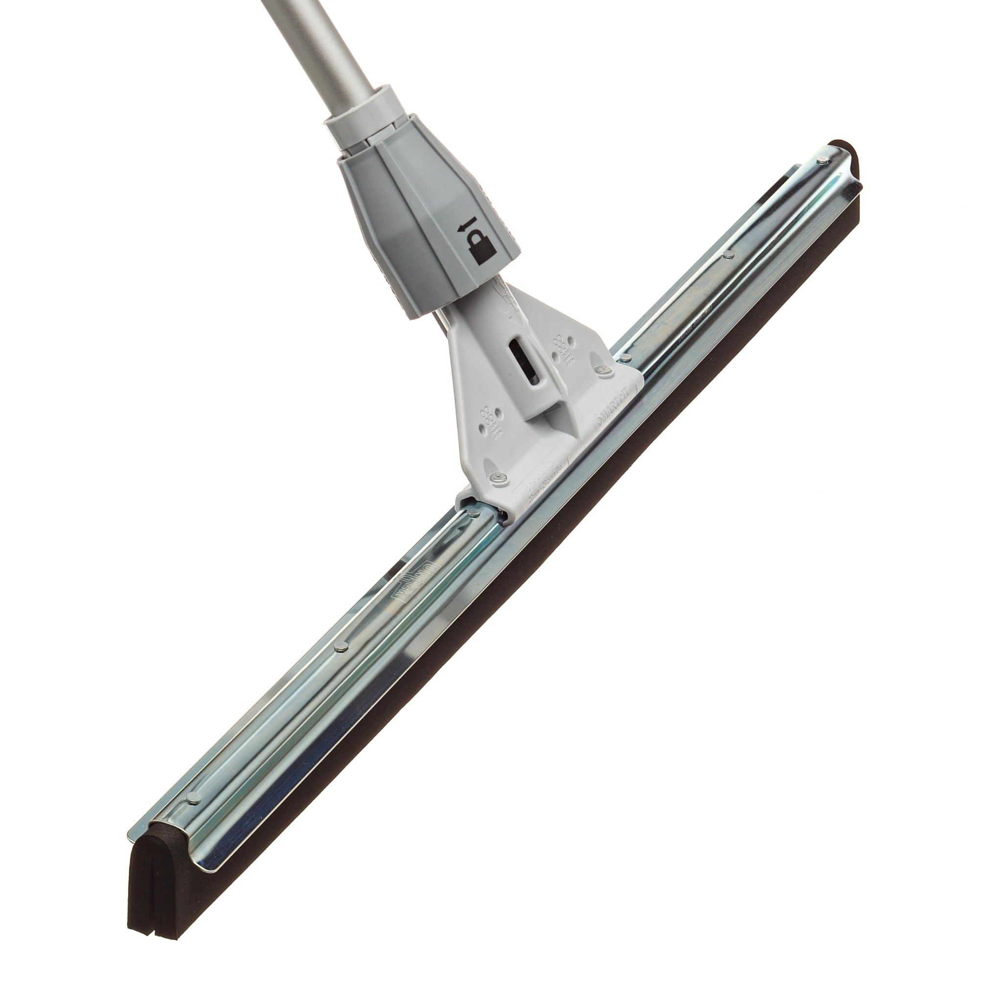 Unger Commercial SmartFit™ WaterWand™ 30" Heavy-Duty Floor Squeegee with 53" Aluminum Handle - Ideal for Removing Water and Dirt from Uneven Surfaces
