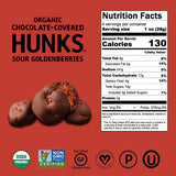 Hu Hunks Vegan Chocolate Covered Sour Goldenberries | 2 Pack | Non-GMO, Gluten Free, Paleo, Organic Dark Chocolate