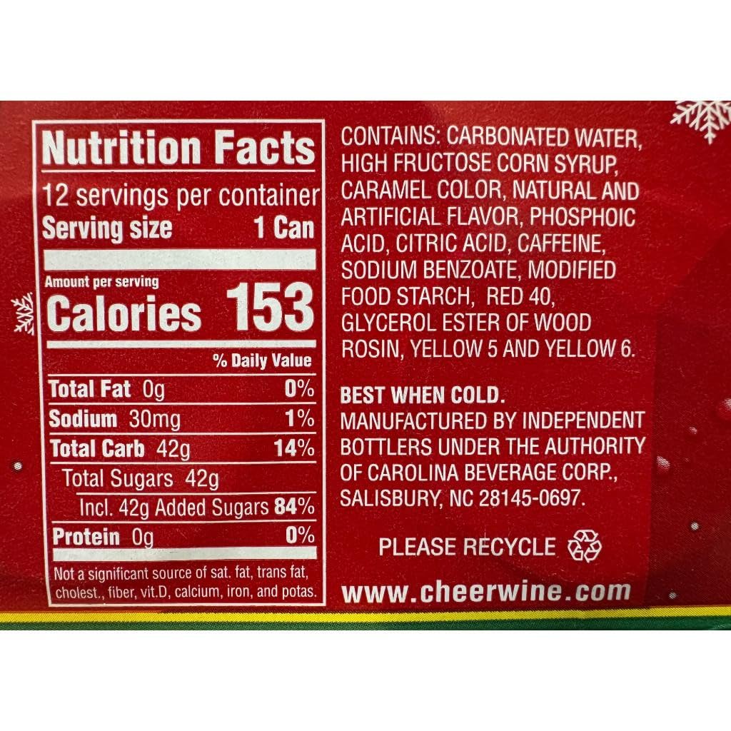 Cheerwine Holiday Punch Softdrink, 12 oz (12 Pack)